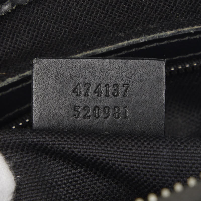 Gucci GG Supreme Crossbody Shoulder Bag 474137 Black PVC Leather Used