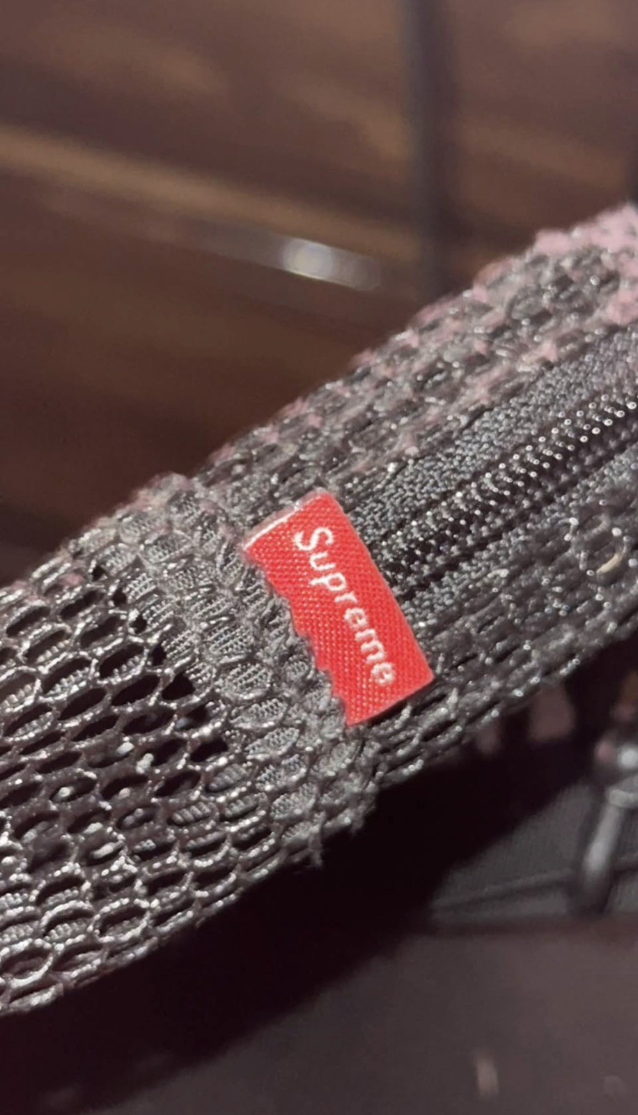 Black Supreme Mesh Shoulder Bag