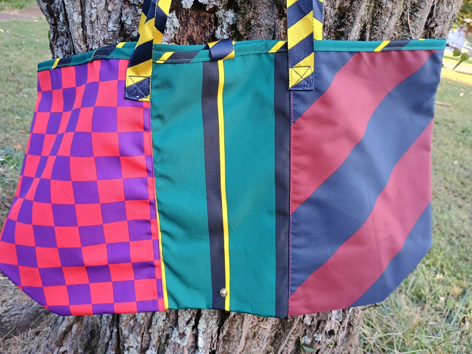 Rowing Blazers Target Collection Preppy Print Patchwork Logo Reusable Tote Bag