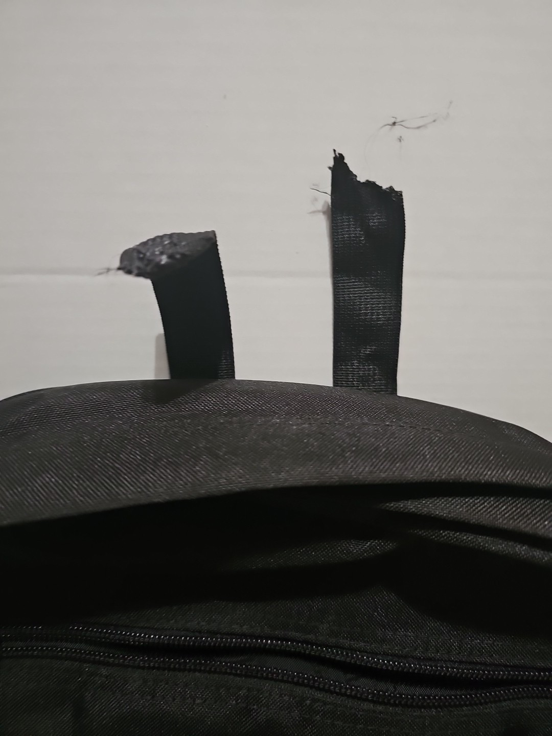 Jansport Backpack Big Student School 15″Laptop Sleeve Book Bag~Black~Damaged Top