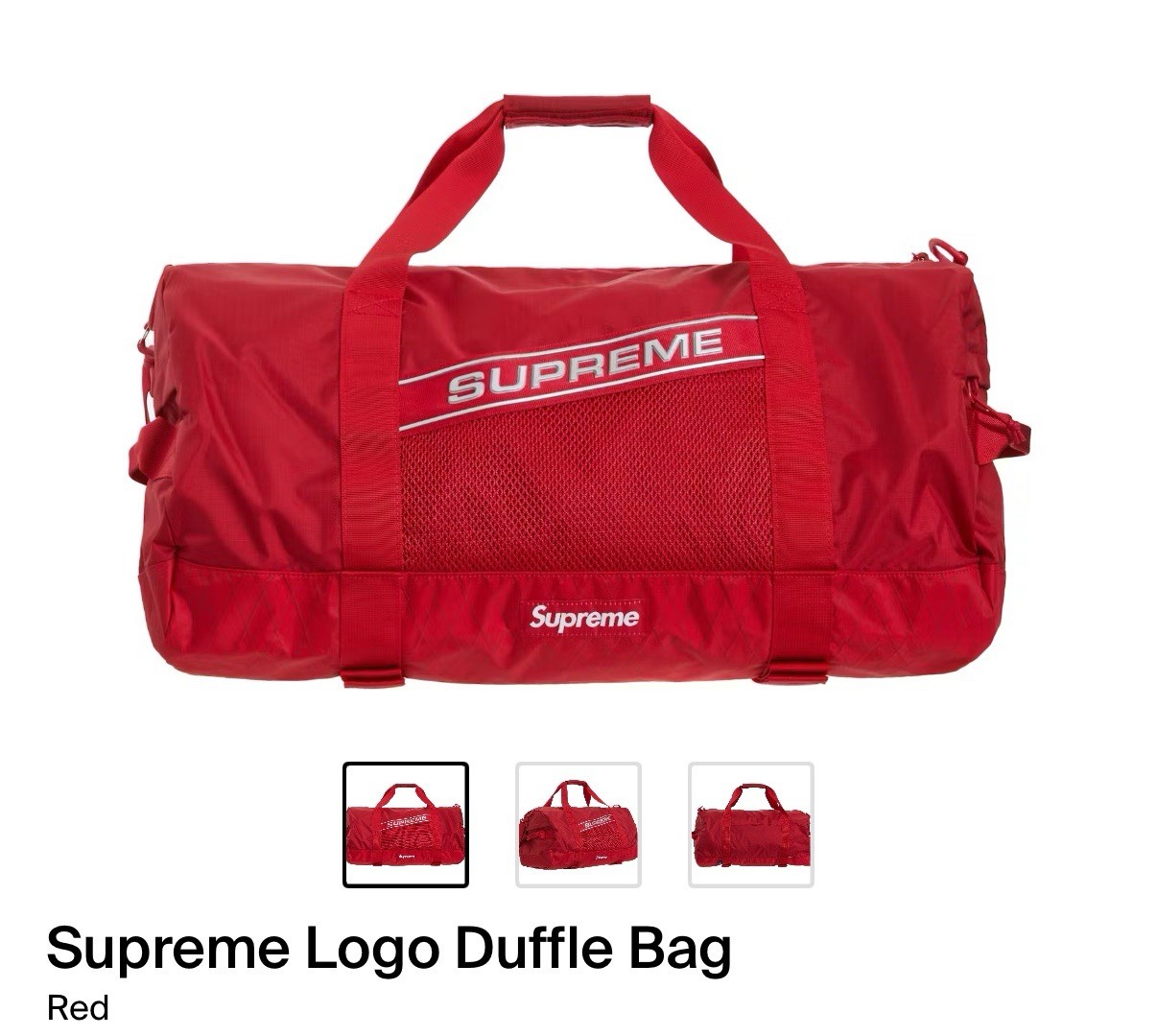 Supreme 3D Logo Duffle Bag FW23 Black 100% Authentic