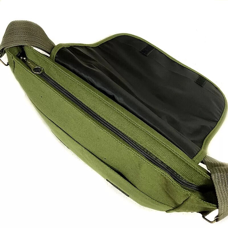 China Chairman Mao “Service to the People” Shoulder Bag Green Messenger Bag