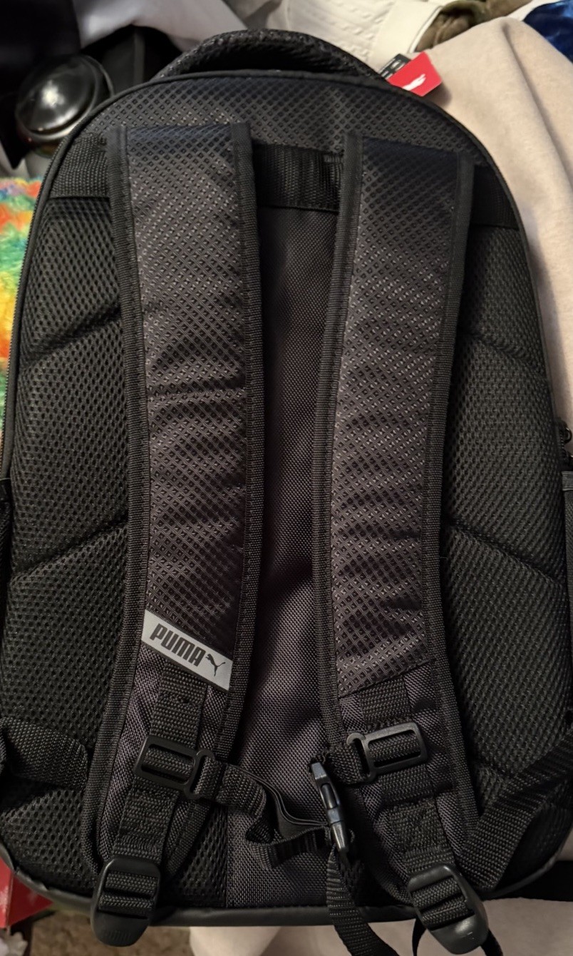 Puma Challenger Water Resistant Backpack, 1379569 Black With Gear Hanger Padded