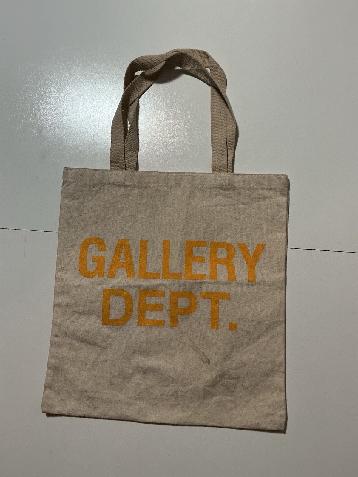 Gallery Dept. What’s Next Ivory Beige Reusable Canvas Tote Bag 15.5X15