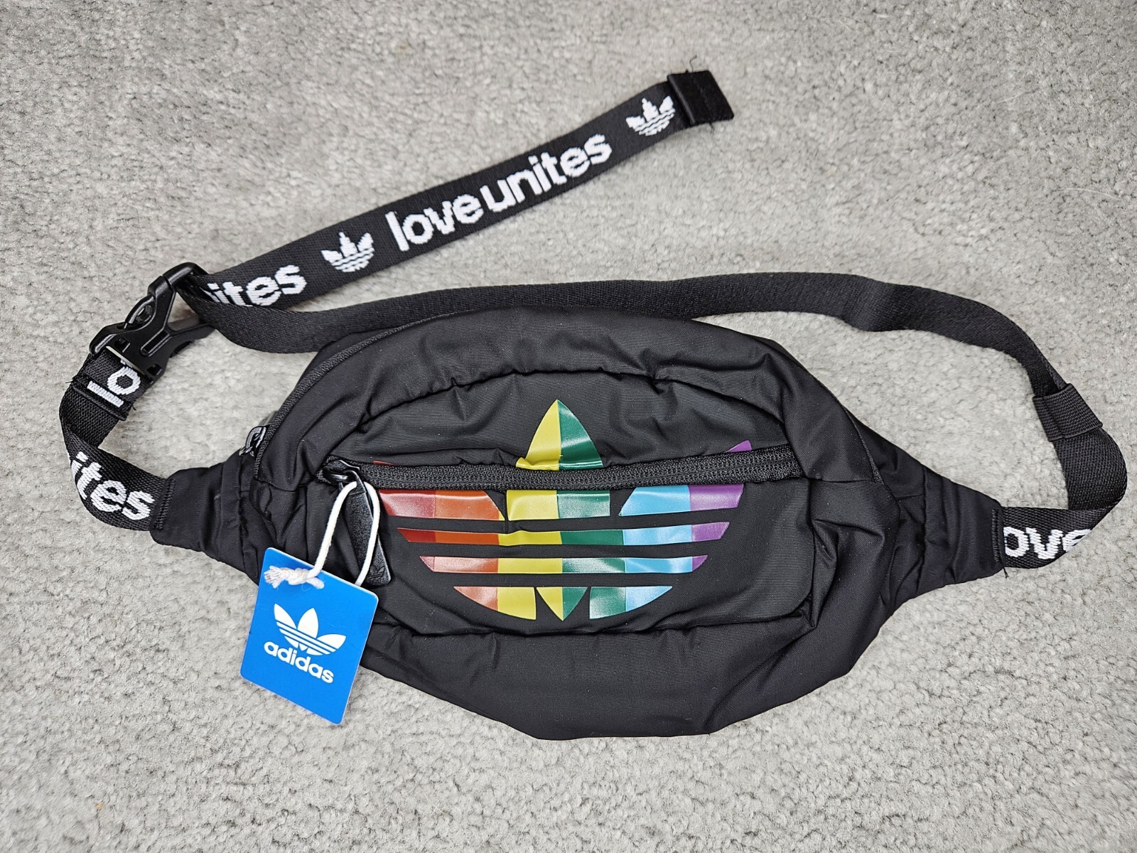 Adidas Fanny Pack Pride Rainbow Trefoil New With Tags