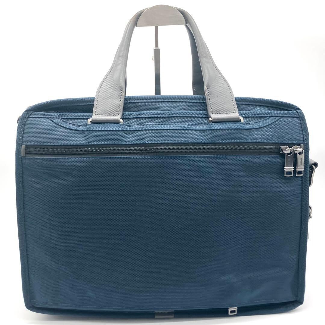 TUMI ALPHA 3 Navy Gray Business Bag 2Way Expandable Shoulder A4 Laptop Auth