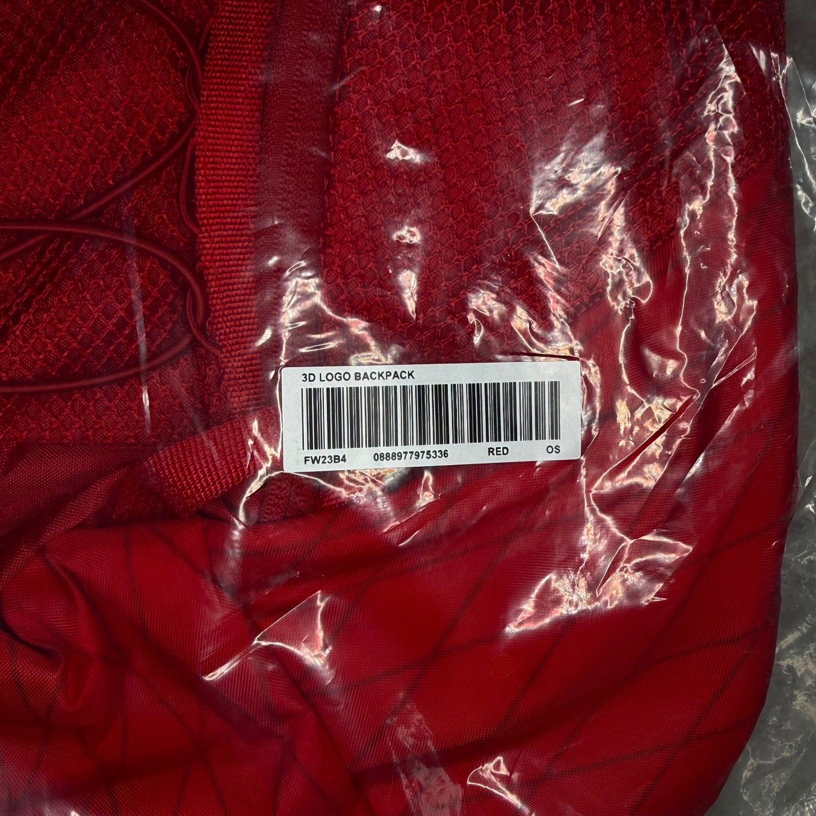 Supreme 3D Logo Backpack Red FW23 Authentic New With Tags