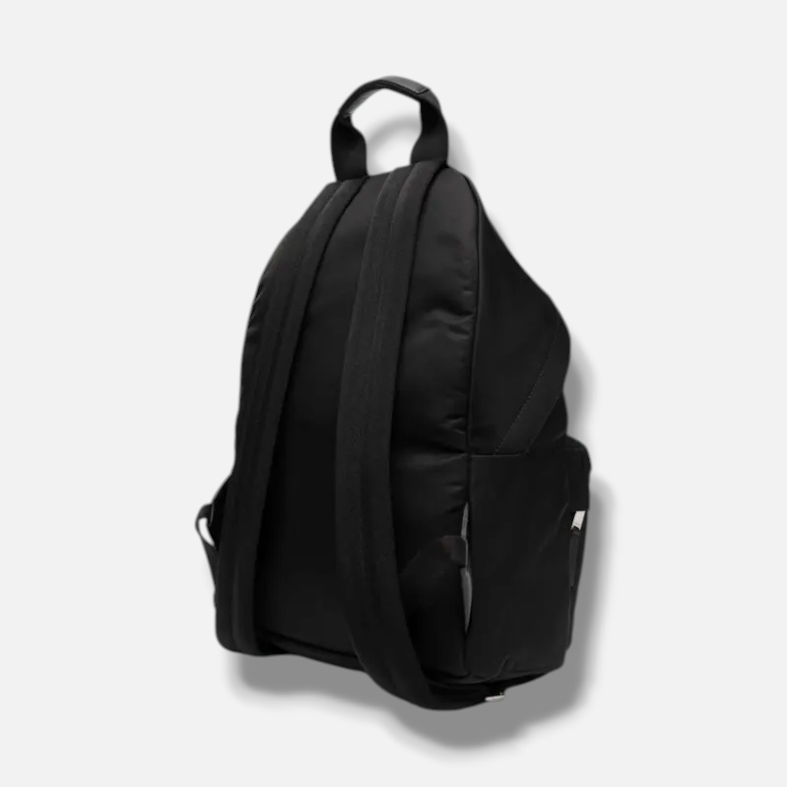 Palm Angels Men’s Black Logo-embroidered Satin Shoulder Backpack Bag