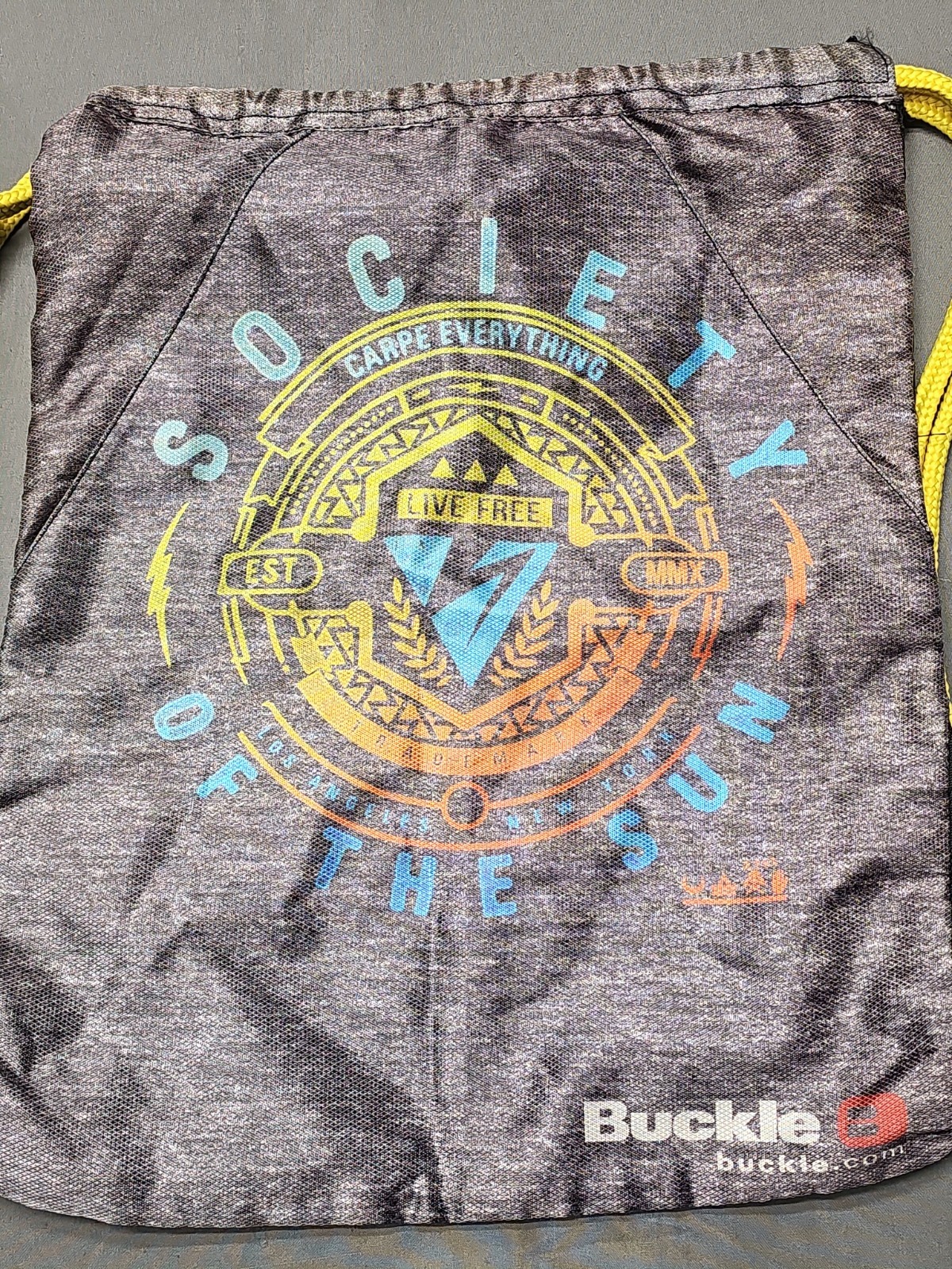 Buckle Drawstring Backpack “Society Of The Sun”