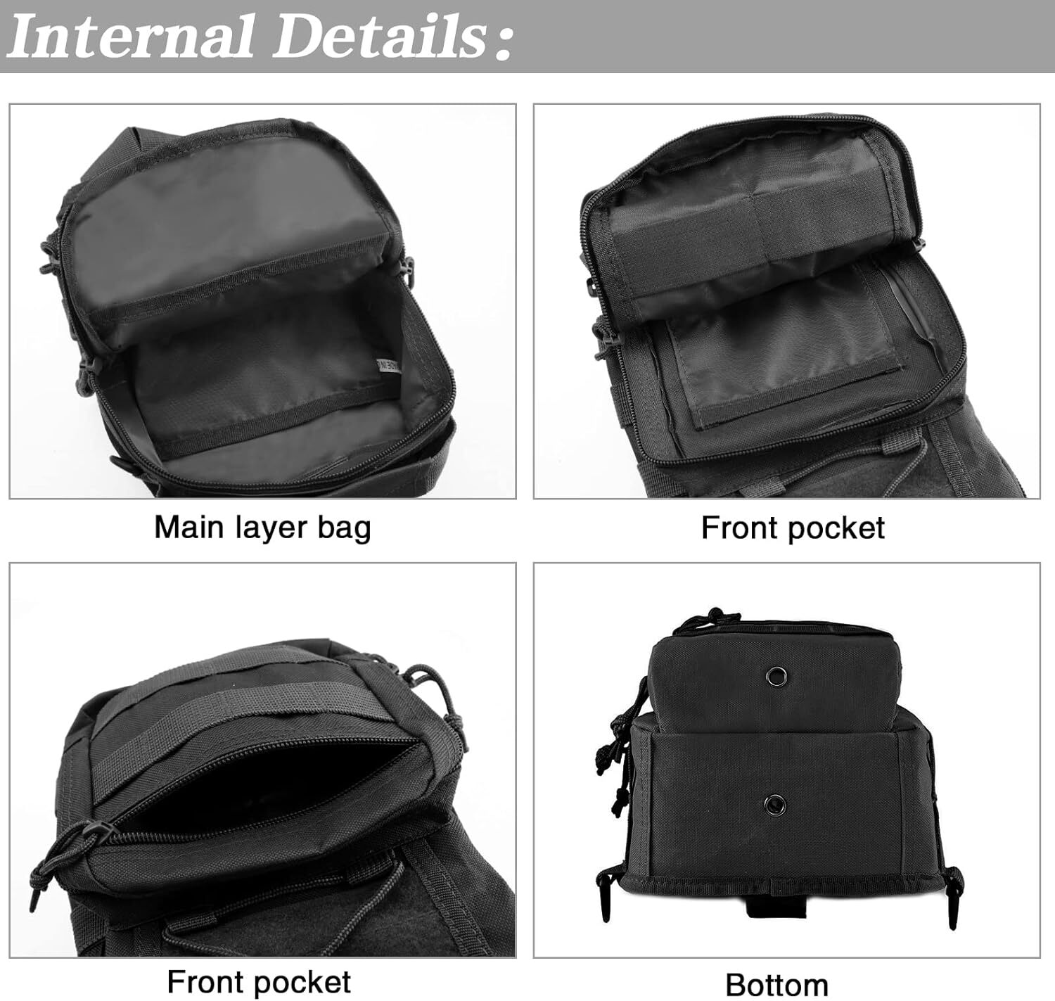 Tactical Sling Backpacks Military Concealed Carrier Shoulder Crossbody Backpacks
