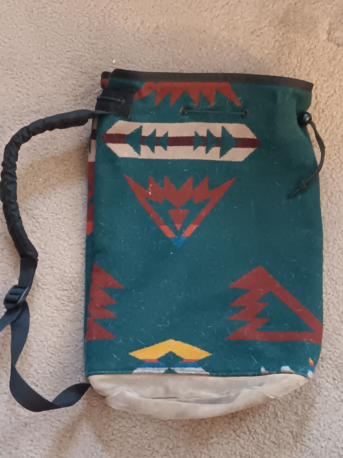 Vintage Pendleton Wool Blanket Crossbody Bag Backpack USA