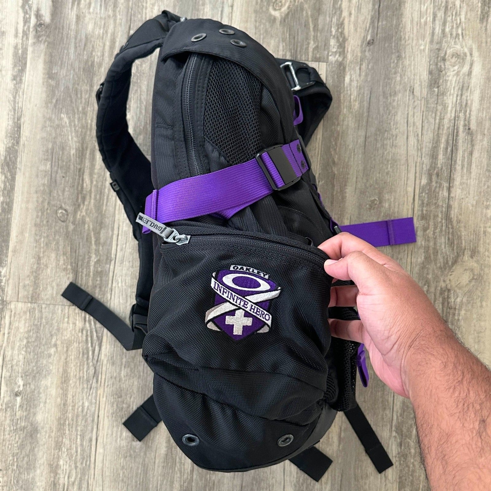 Vintage Y2K Oakley Icon 3.0 Backpack Infinite Hero Ash Purple Black