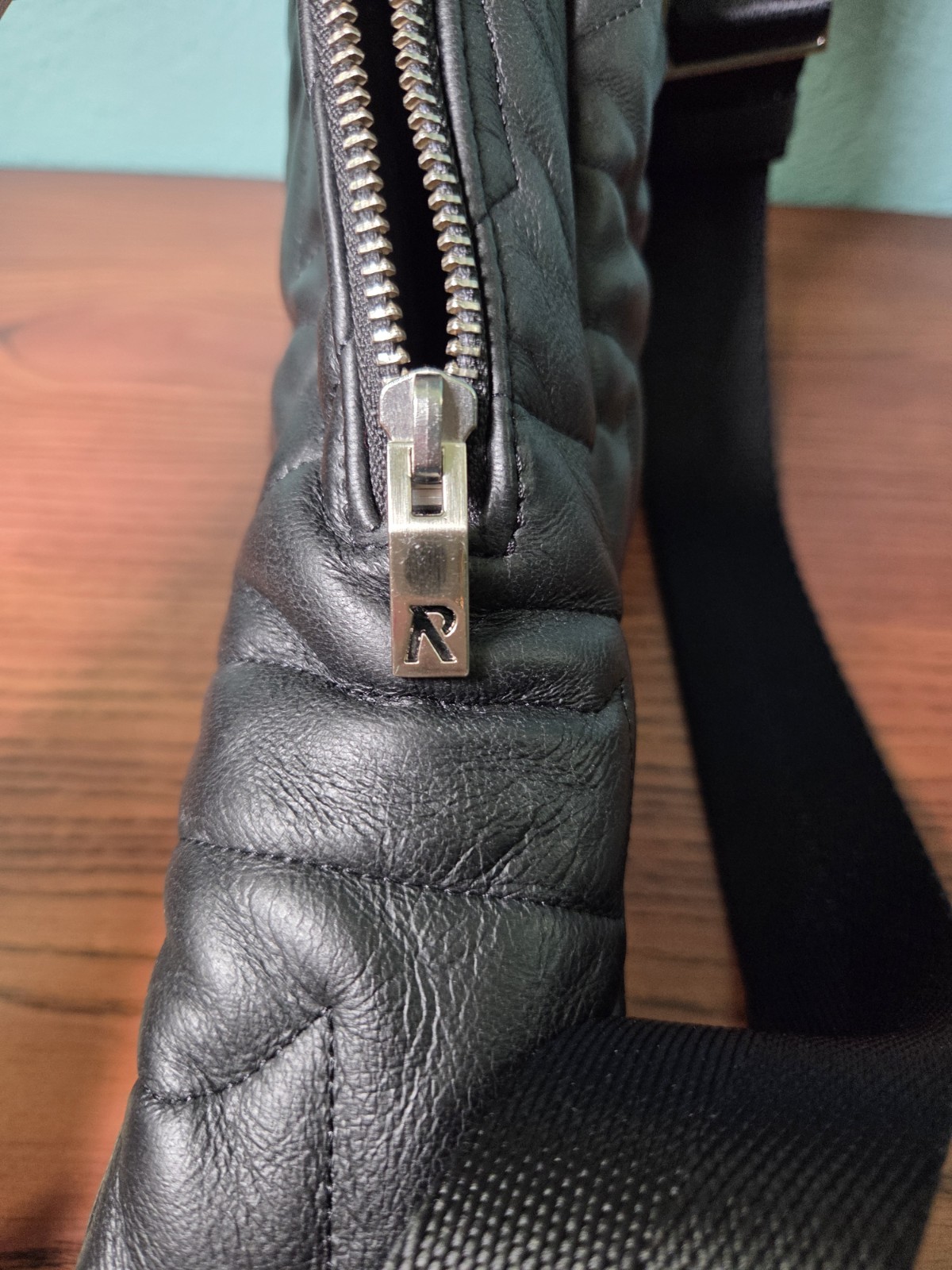 Represent Clo Genuine Leather Logo Padded Quilted Sling Bag Men’s/Unisex