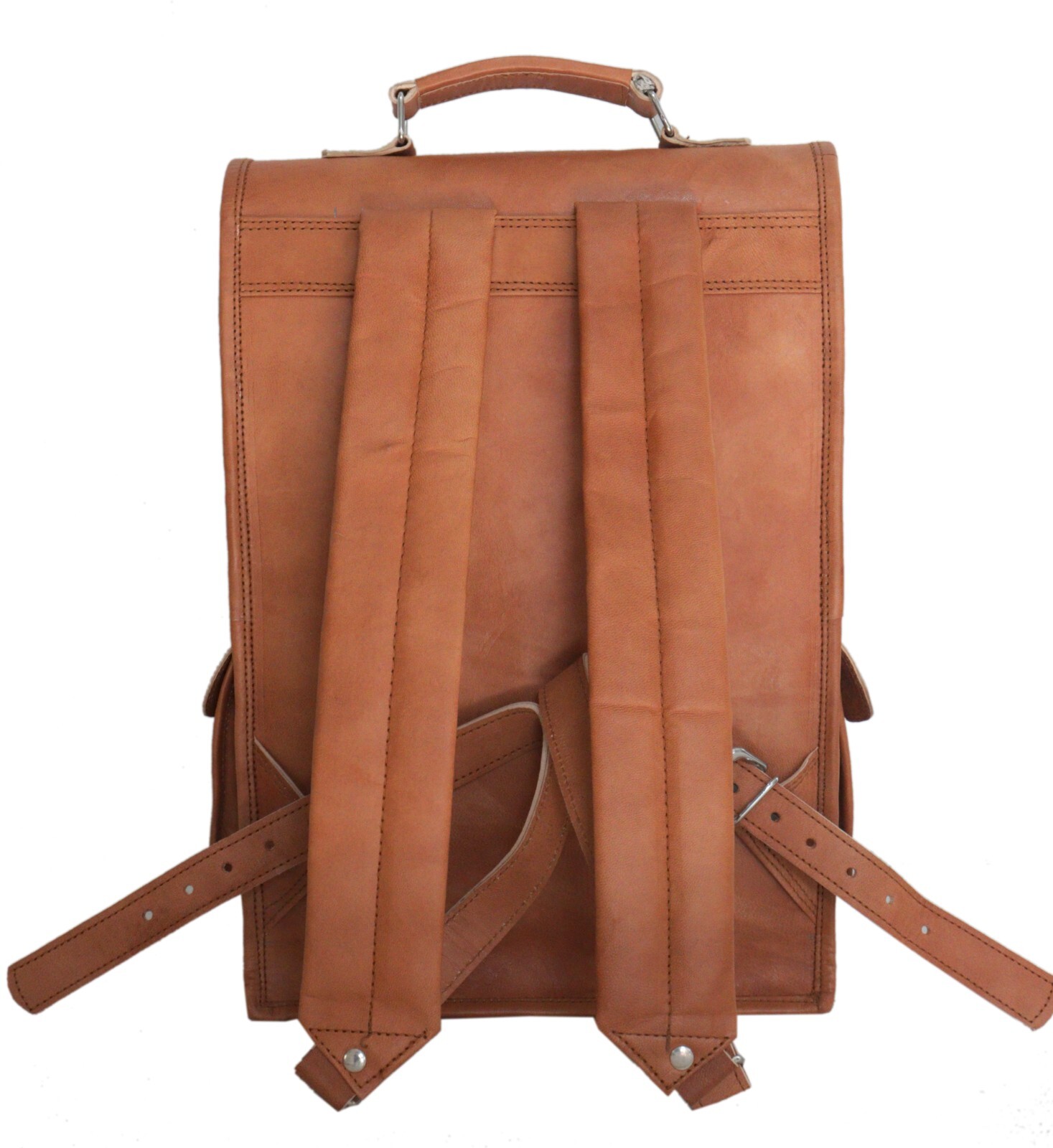 Vintage leather backpack Laptop Messenger Convertible Rucksack Sling Bag Unisex
