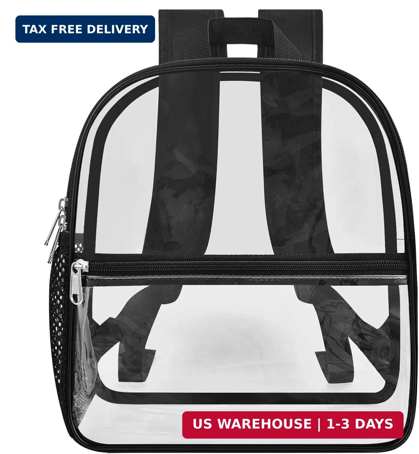 USPECLARE Clear Backpack for Stadium Approved 12×6×12, Water proof Clear Bag for