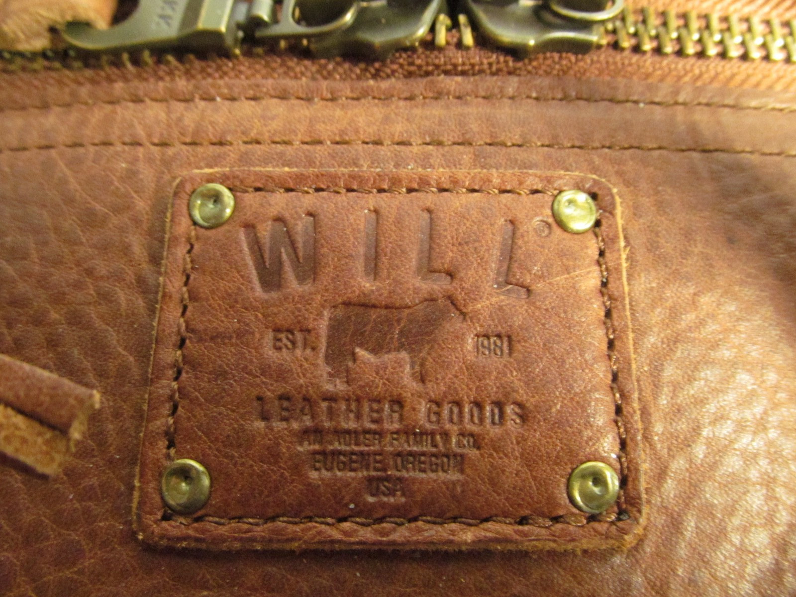 WILL Leather Goods, Eugene, Or. Brown Canvas & Leather Carry On Duffle Bag, NWT