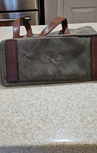 Tecovas Distressed Waxed Canvas Weekender / Commuter Travel Bag in the Moss Gree