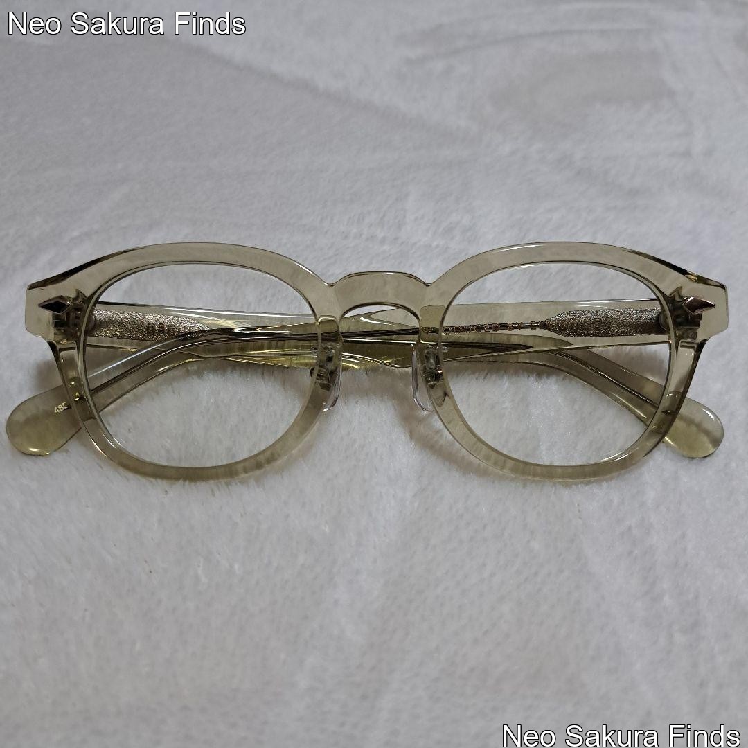 ORGUEIL Clear Acetate Boston Frame Sunglasses