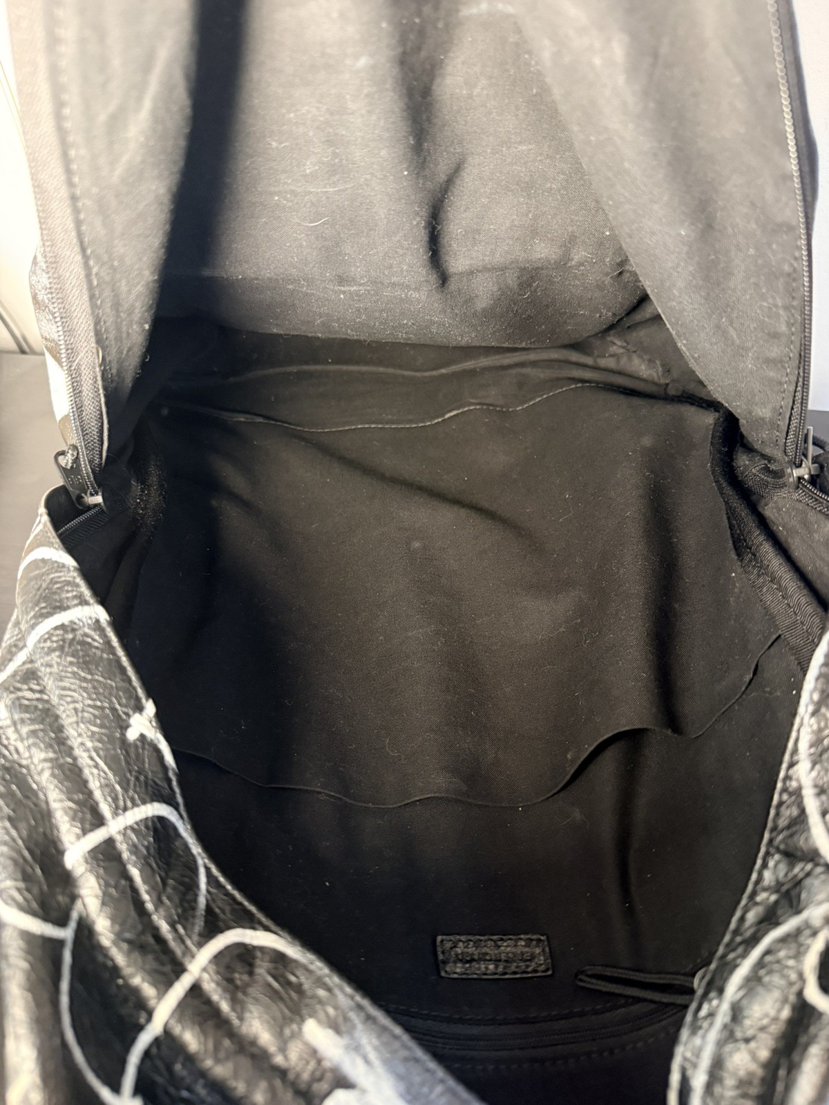 Balenciaga Explorer Graffiti Backpack Black Arena Lambskin Italy