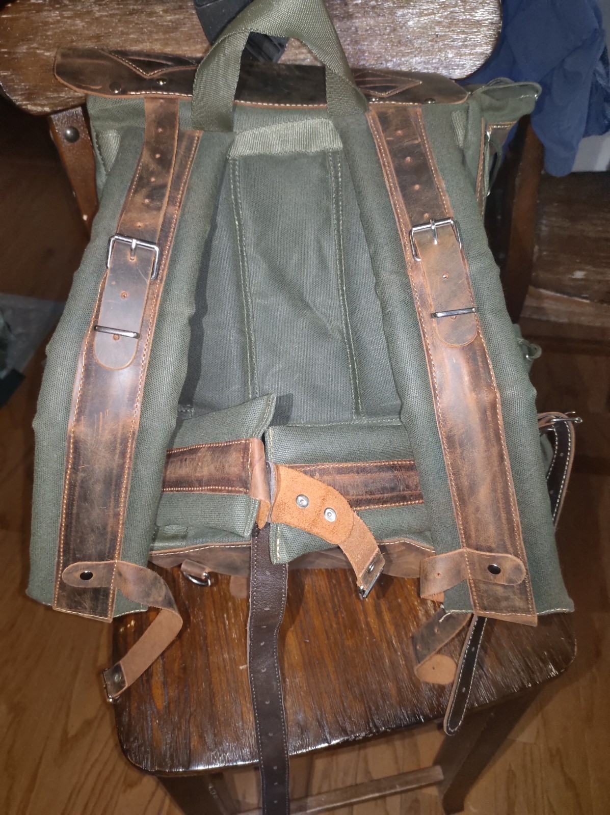 Handmade Leather/Canvas Backpack (Steampunk Cosplay)