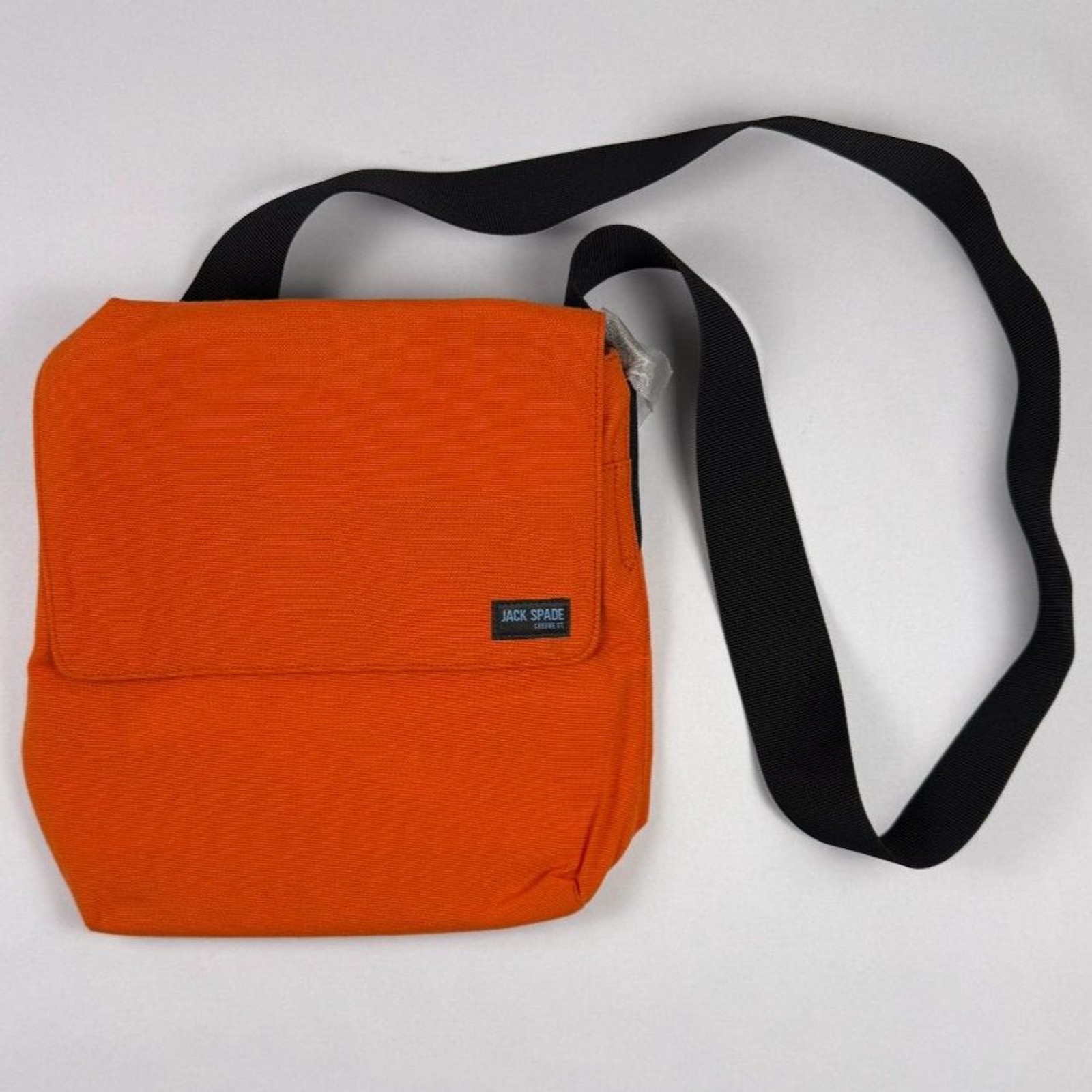 JACK SPADE Nylon Canvas Port Case Orange Messenger Crossbody Bag Men NWT