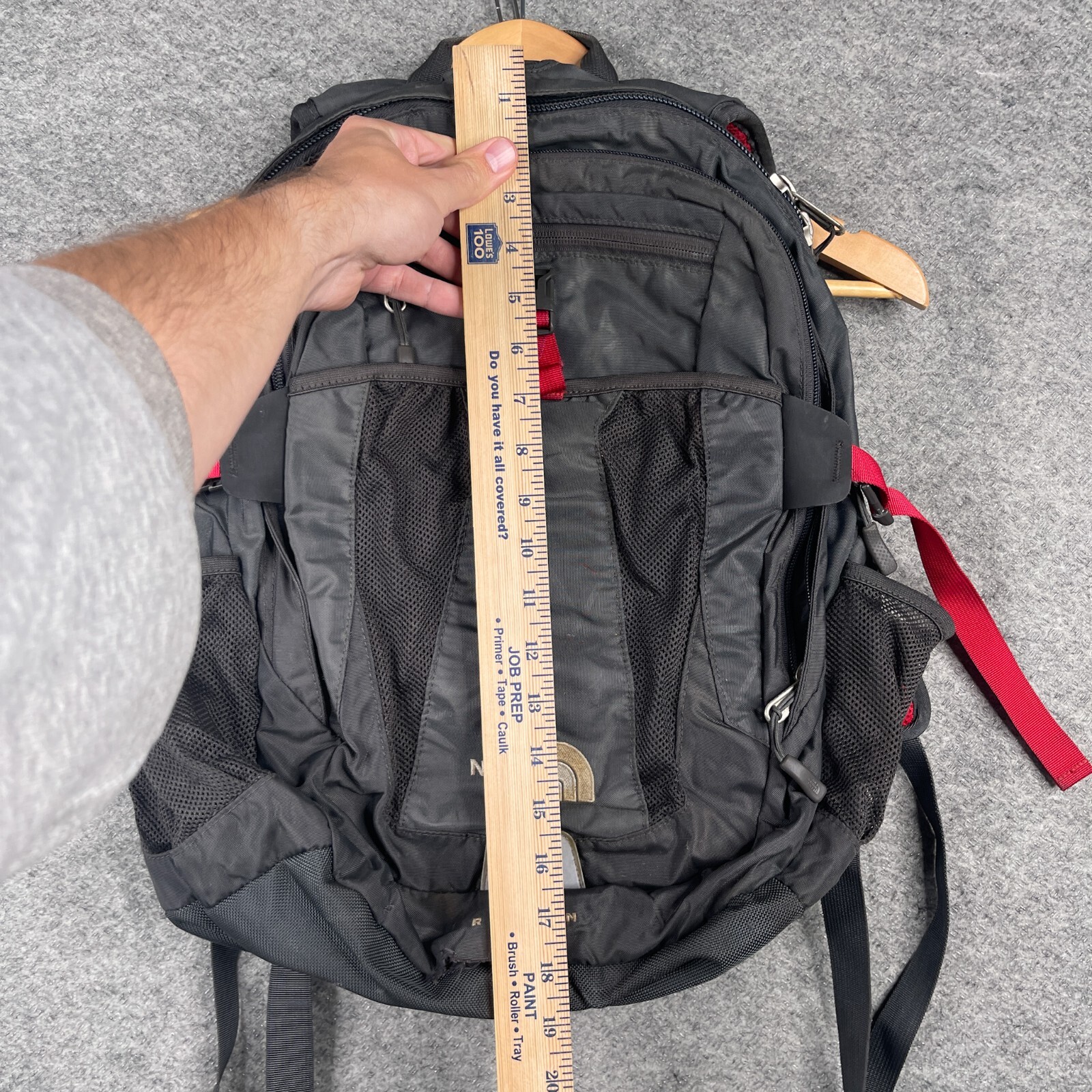 The North Face Recon Backpack Padded Hiking Travel School Laptop Grey