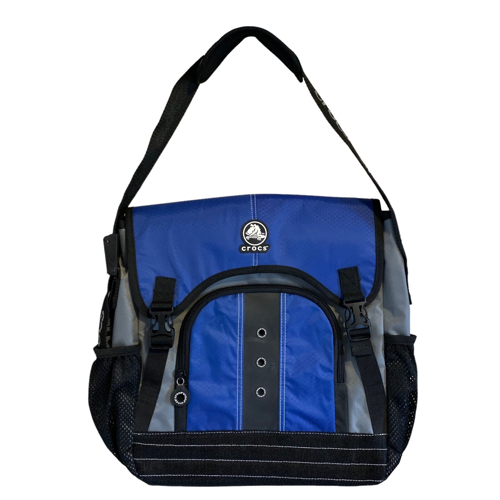 Crocs Bag Purse Messenger Computer Laptop Tablet Travel Adjustable Strap Blue