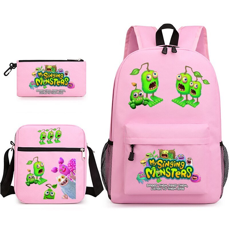 My Singing Monsters Backpack Satchel Shoulder Bag Pencil Case 3pcs kid gift
