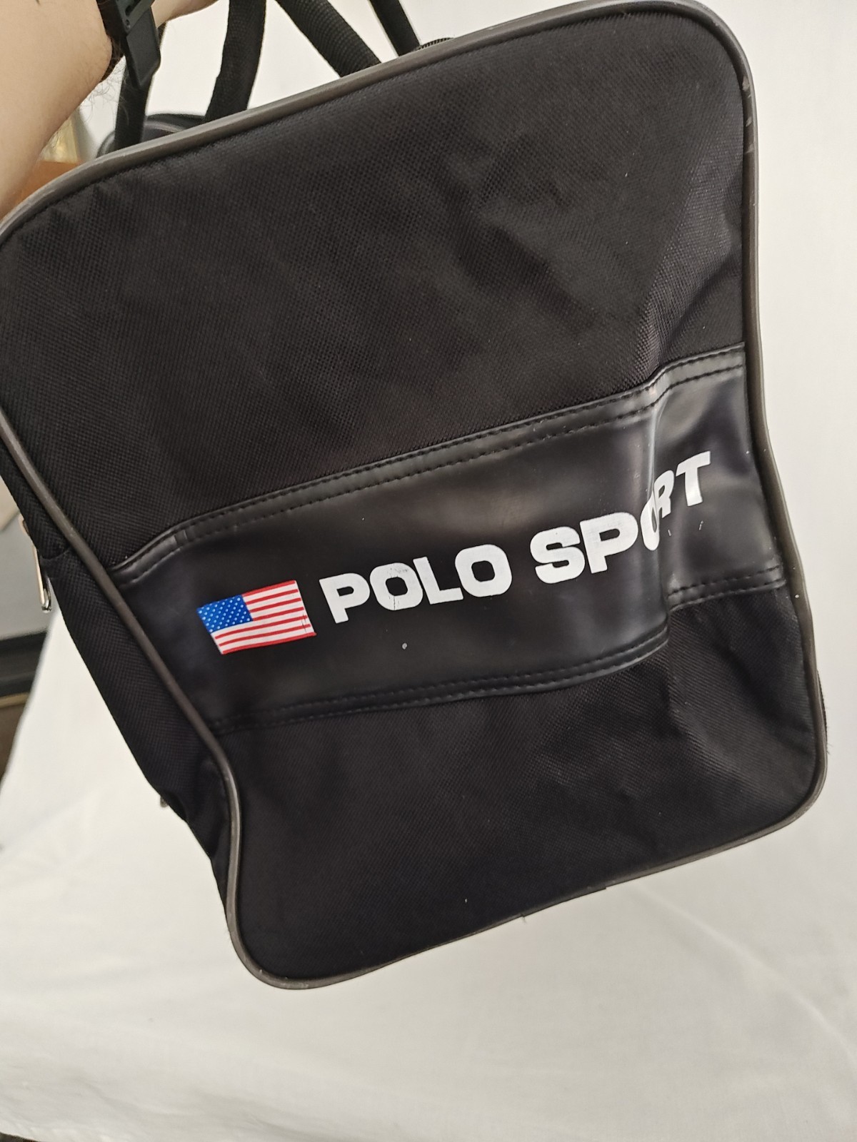 Vintage Polo Sport Ralph Lauren Duffle Bag Royal Blue Double Handles Luggage