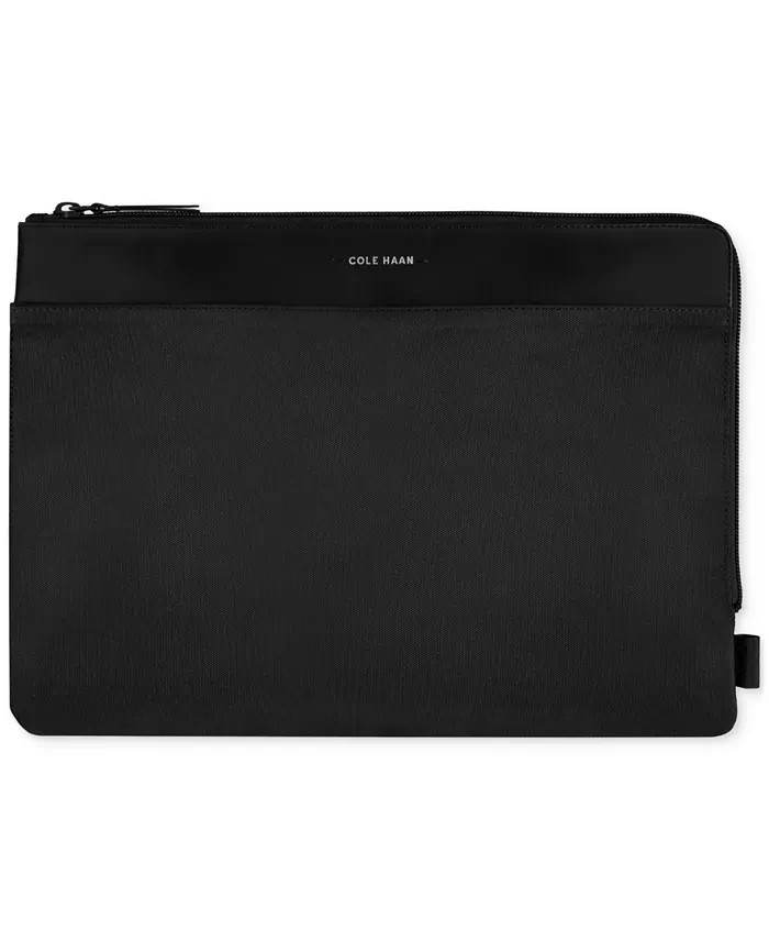Cole Haan Men’s Tech Case In Black Nylon/Leather Electronics Organizer