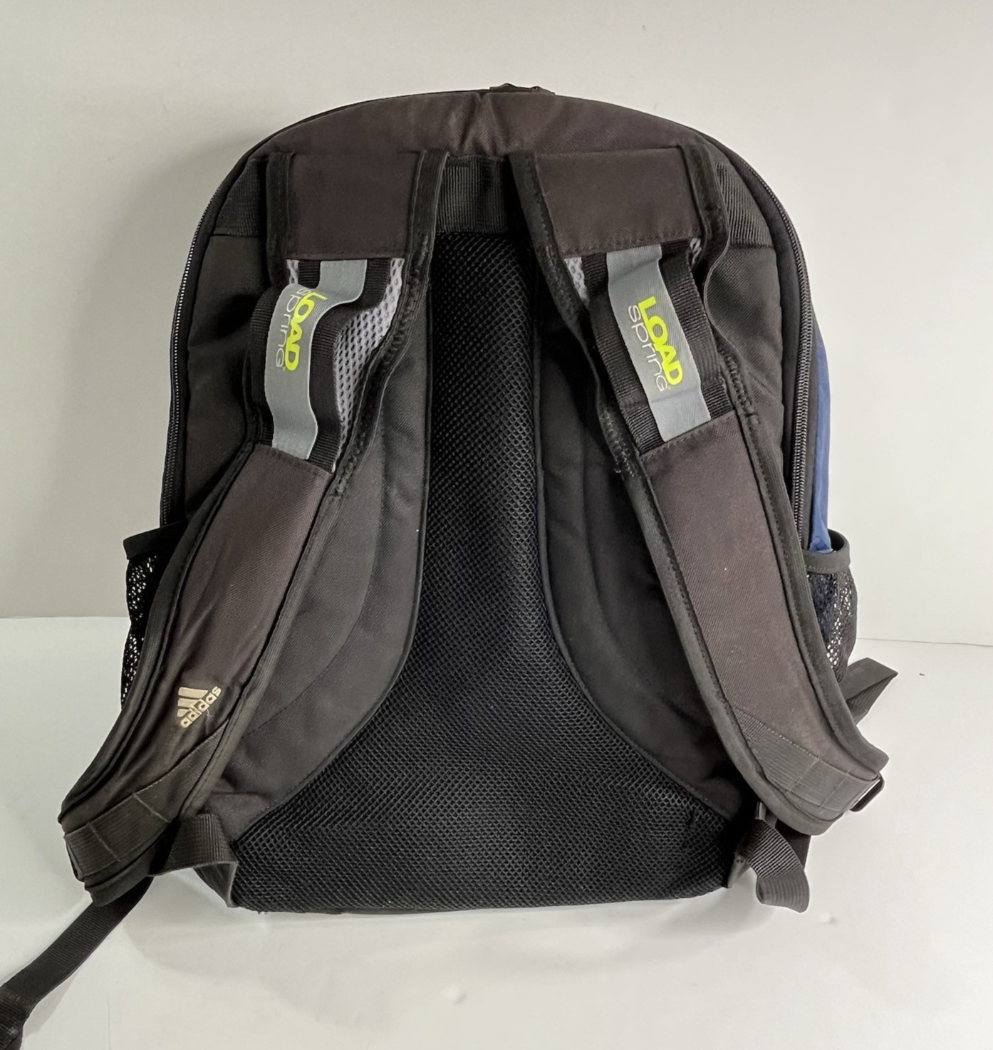 Adidas LoadSpring Backpack Black Blue & White 4 Zipper Compartments