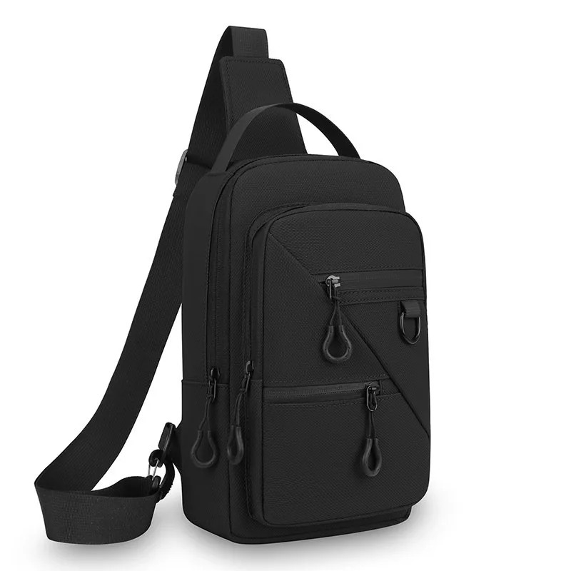 Men’s crossbody bag, waterproof outdoor bag, cycling bag, nylon chest bag, high-