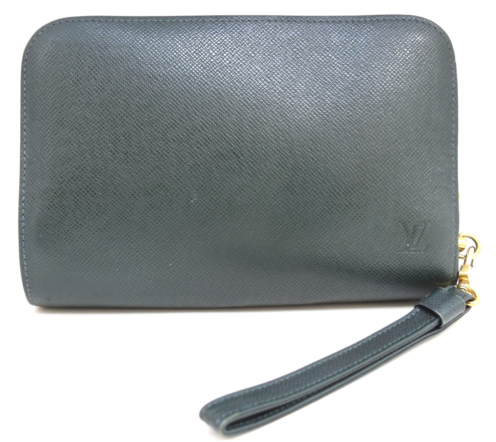 Auth Louis Vuitton Baikal Clutch Bag Taiga Leather Epithea M30184 LV 50404