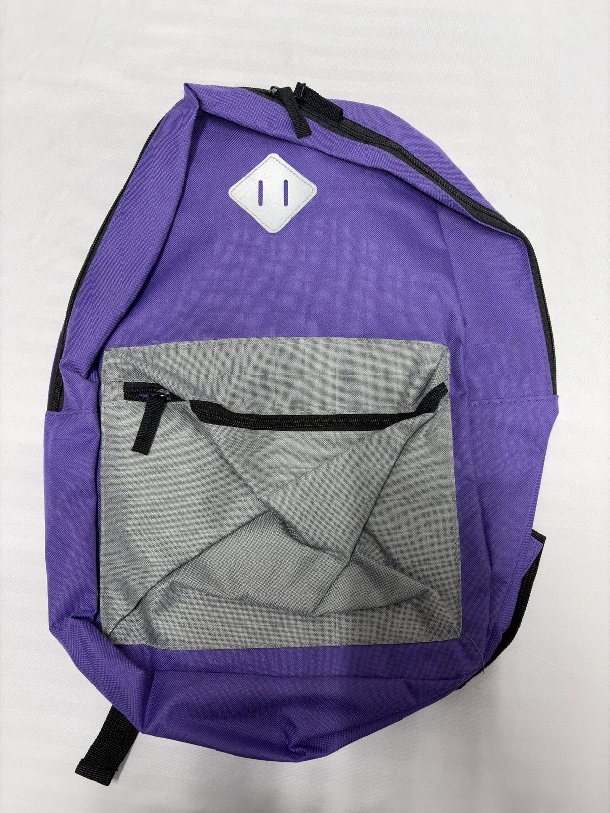 Backpack by Moda West Purple Gray Trim 17 x 5 x 12 New with tags
