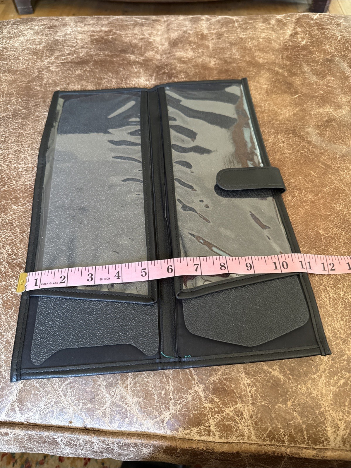 Totes Tie Case Black Leather- Look