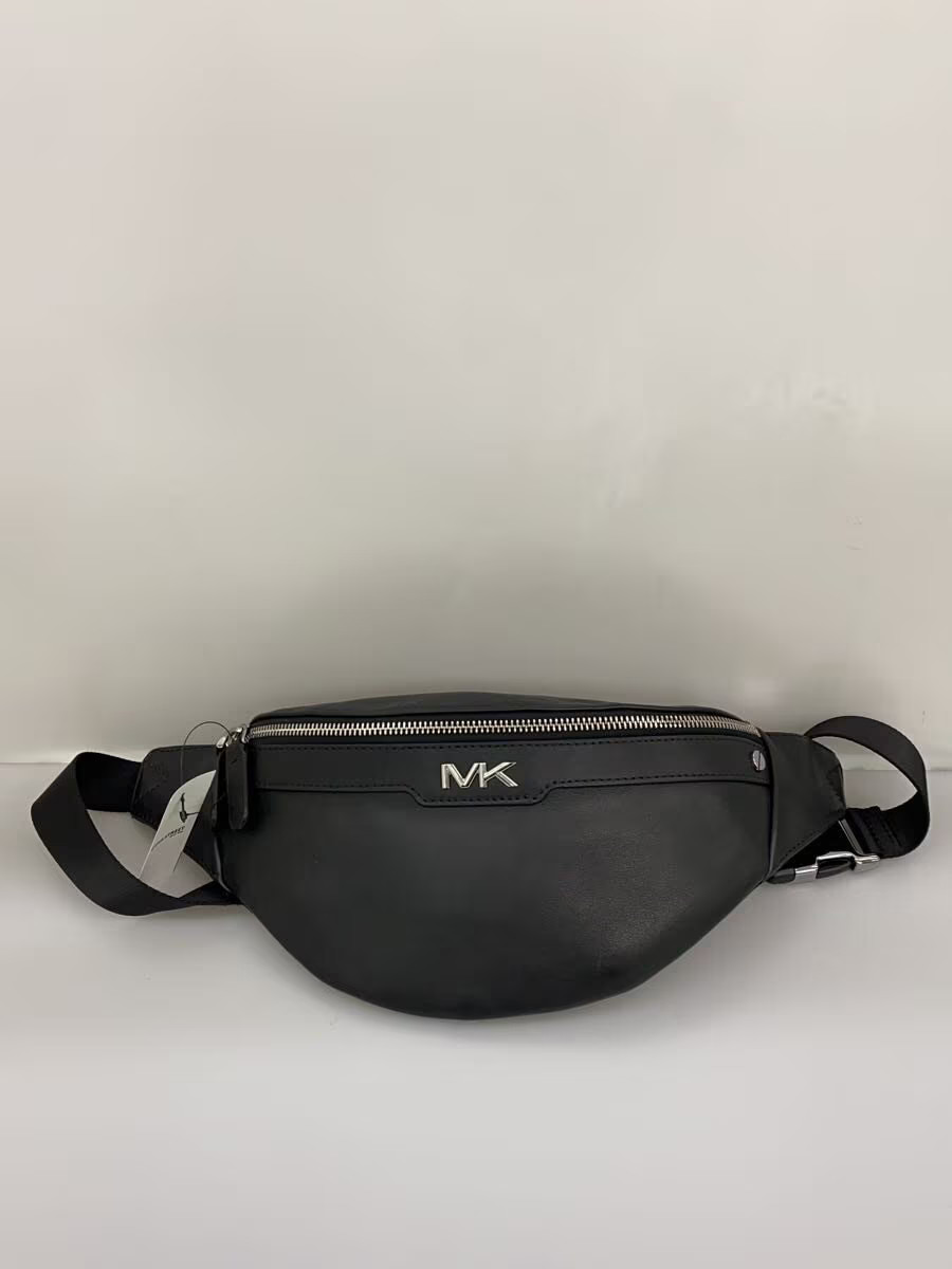MICHAEL KORS Waist Bag, Leather, Black, Solid Color, 33R4LVAC1L