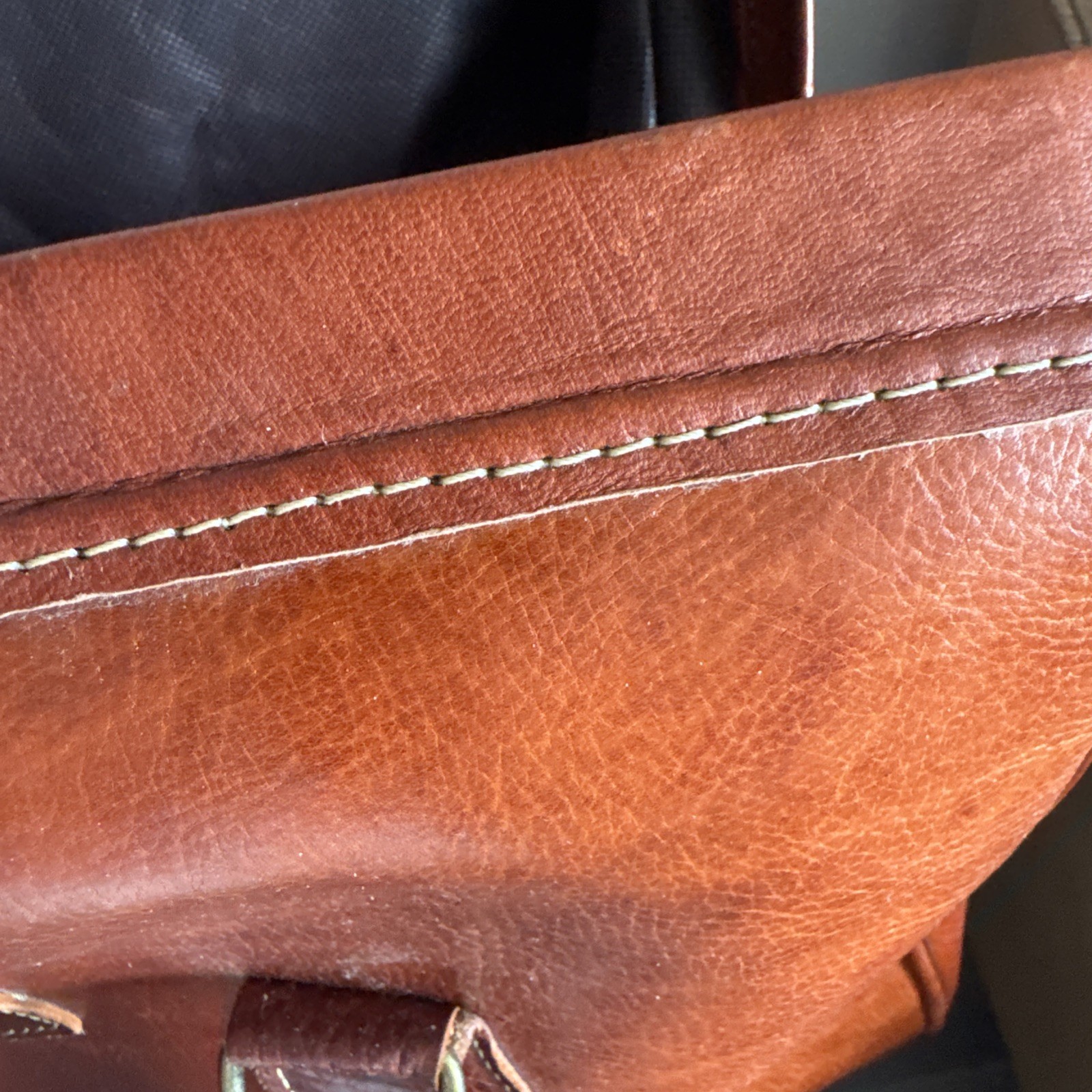 Duffle Weekender Brown Leather Travel Luggage Bag Vintage made In Morocco Sz XL