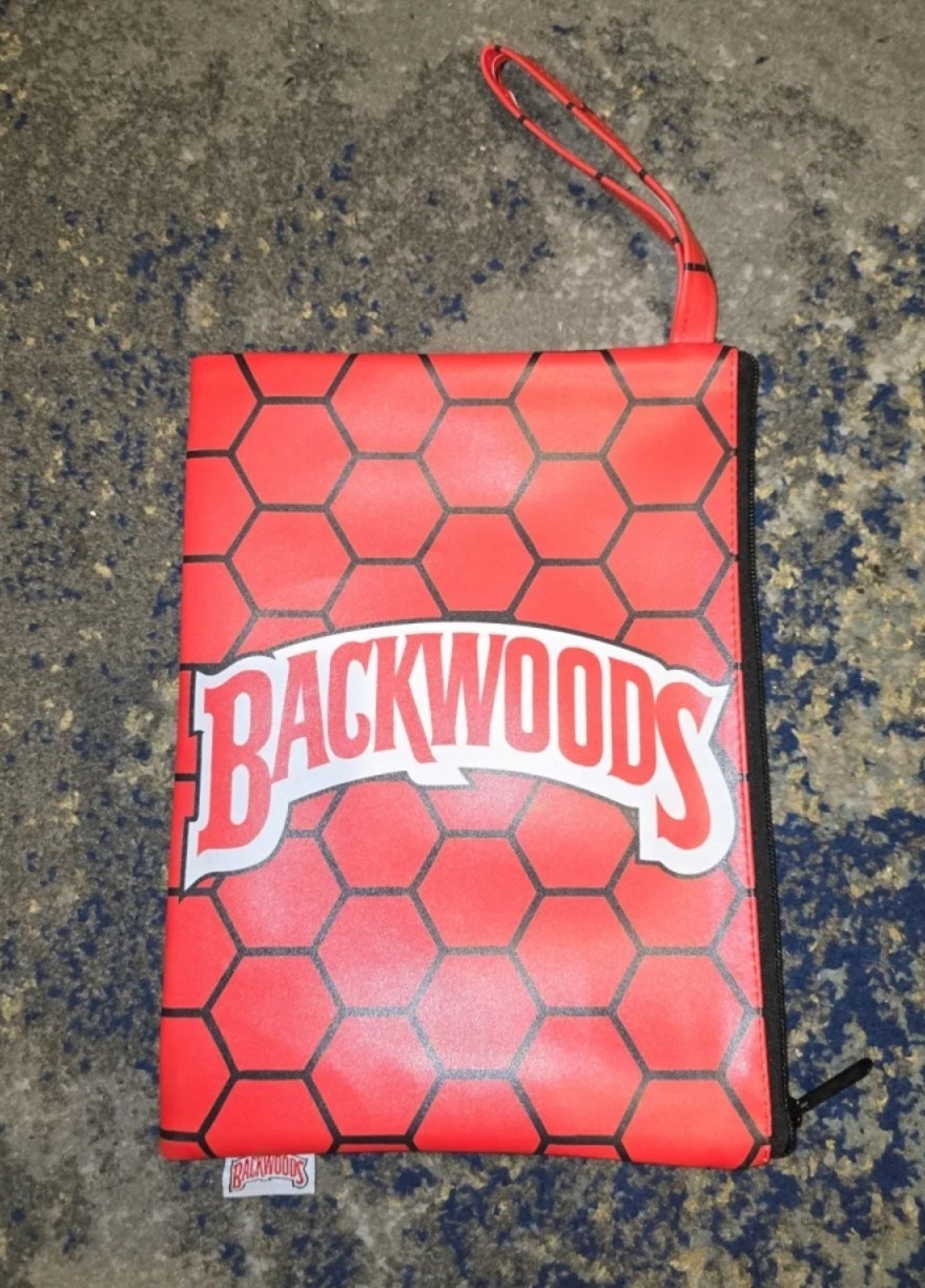 Backwoods Red Honeycomb Vinyl Pouch Limited Edition Brand New