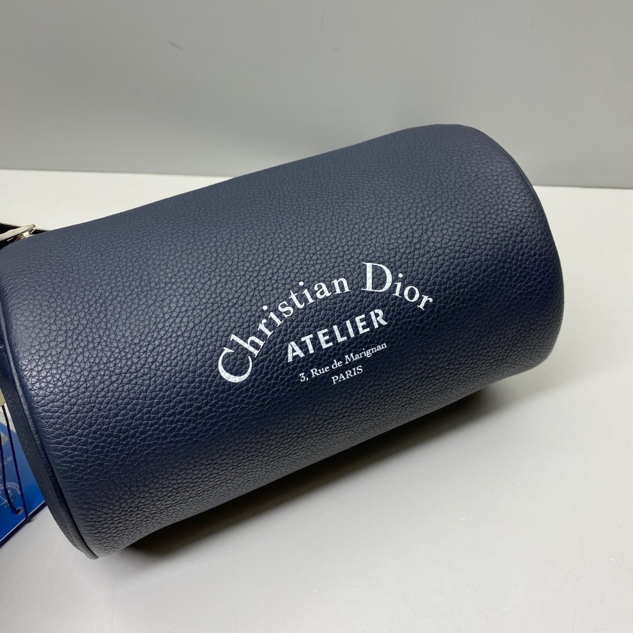Dior Pre-Owned Authentic Atelier Navy Leather Crossbody Bag Free Shipping20x12cm