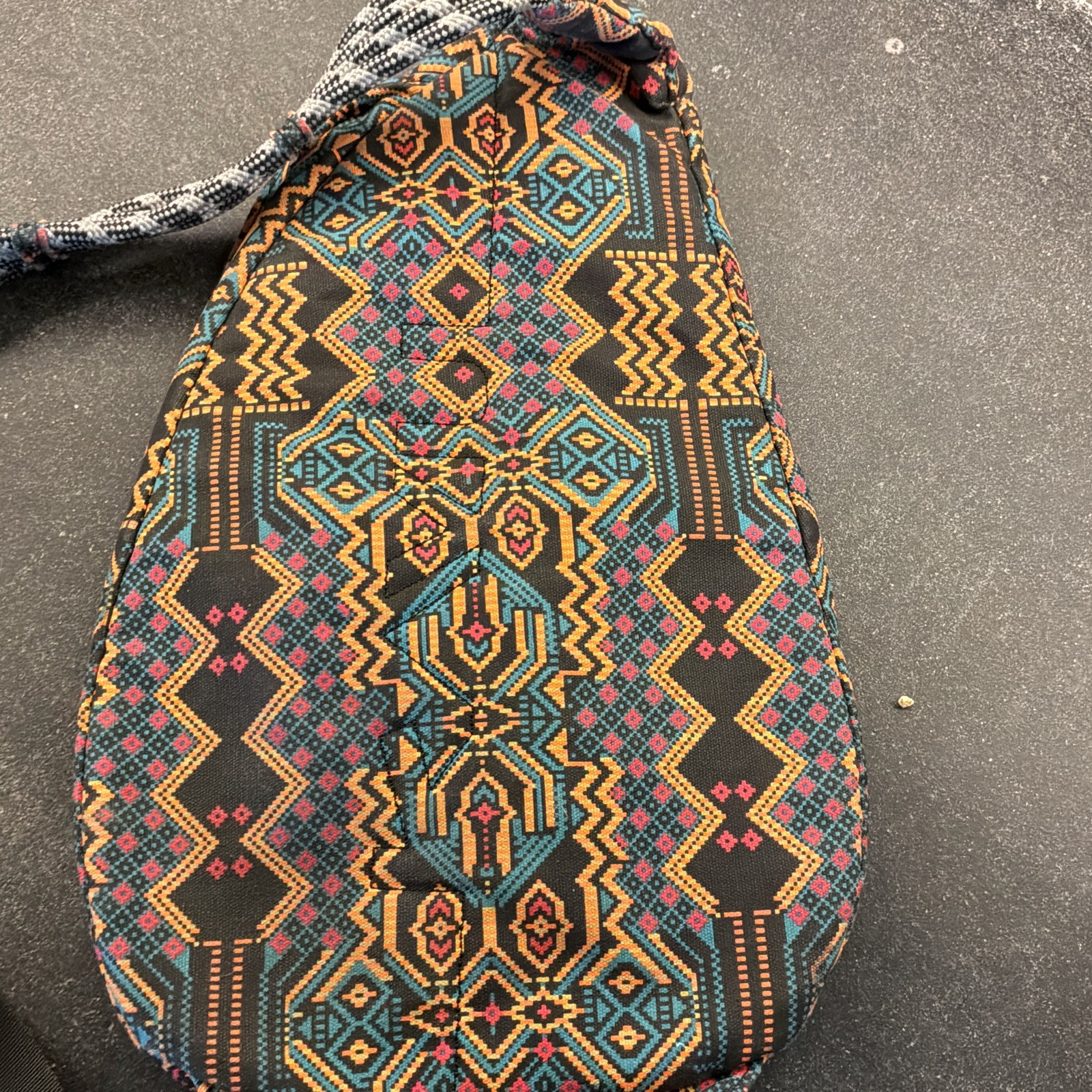 KAVU Geometric Pattern Crossbody Sling Bag Adjustable Strap Multicolor