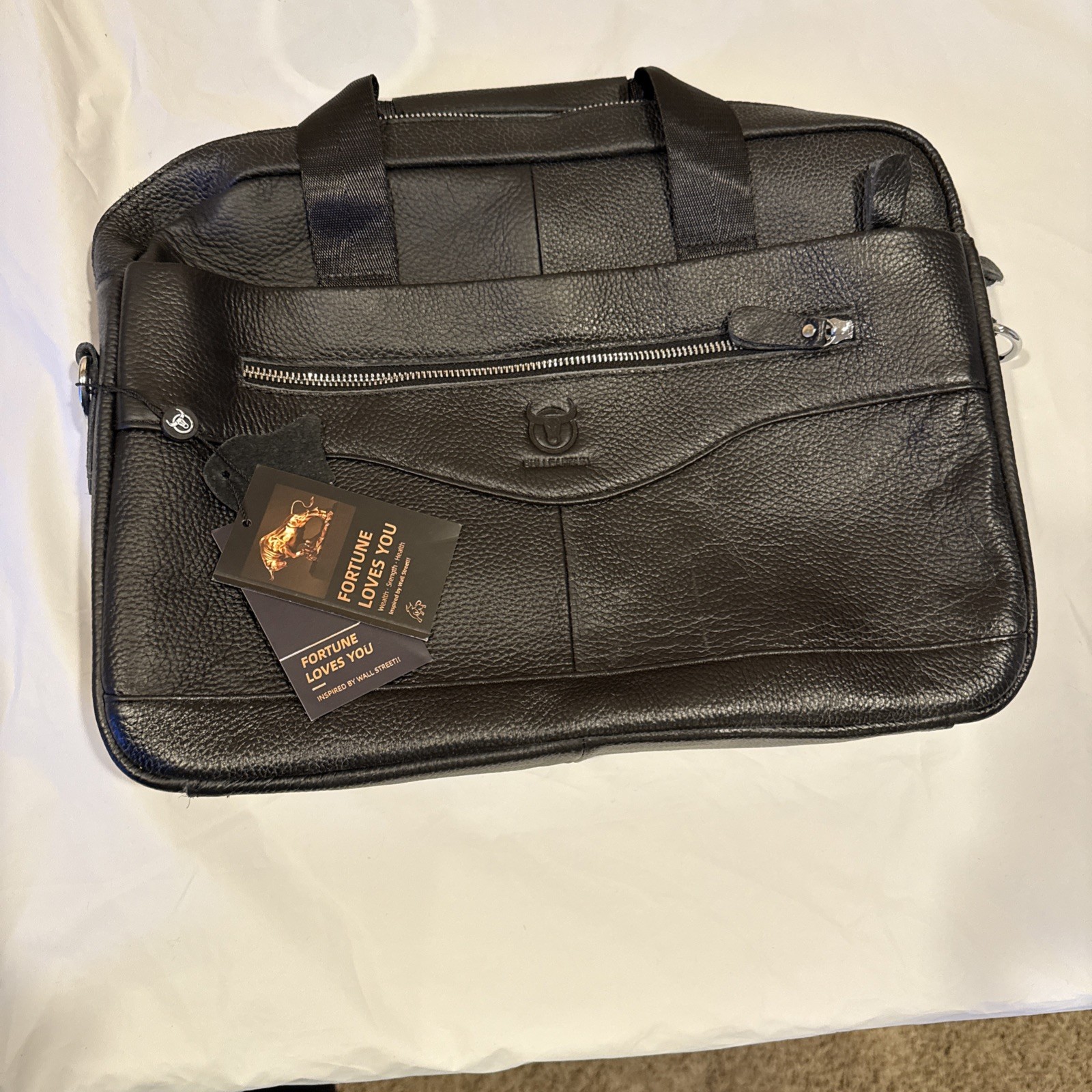 Men’s Leather Business Messenger Document Bag NWT