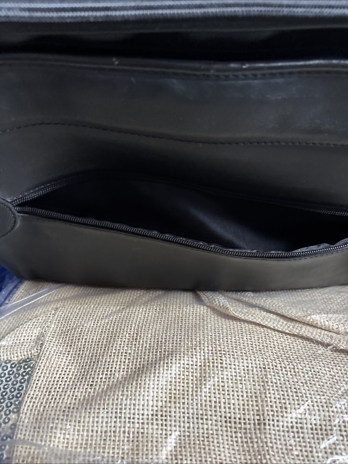 Soft Sided Leather Briefcase Black W Shoulder Strap REDUCED!!