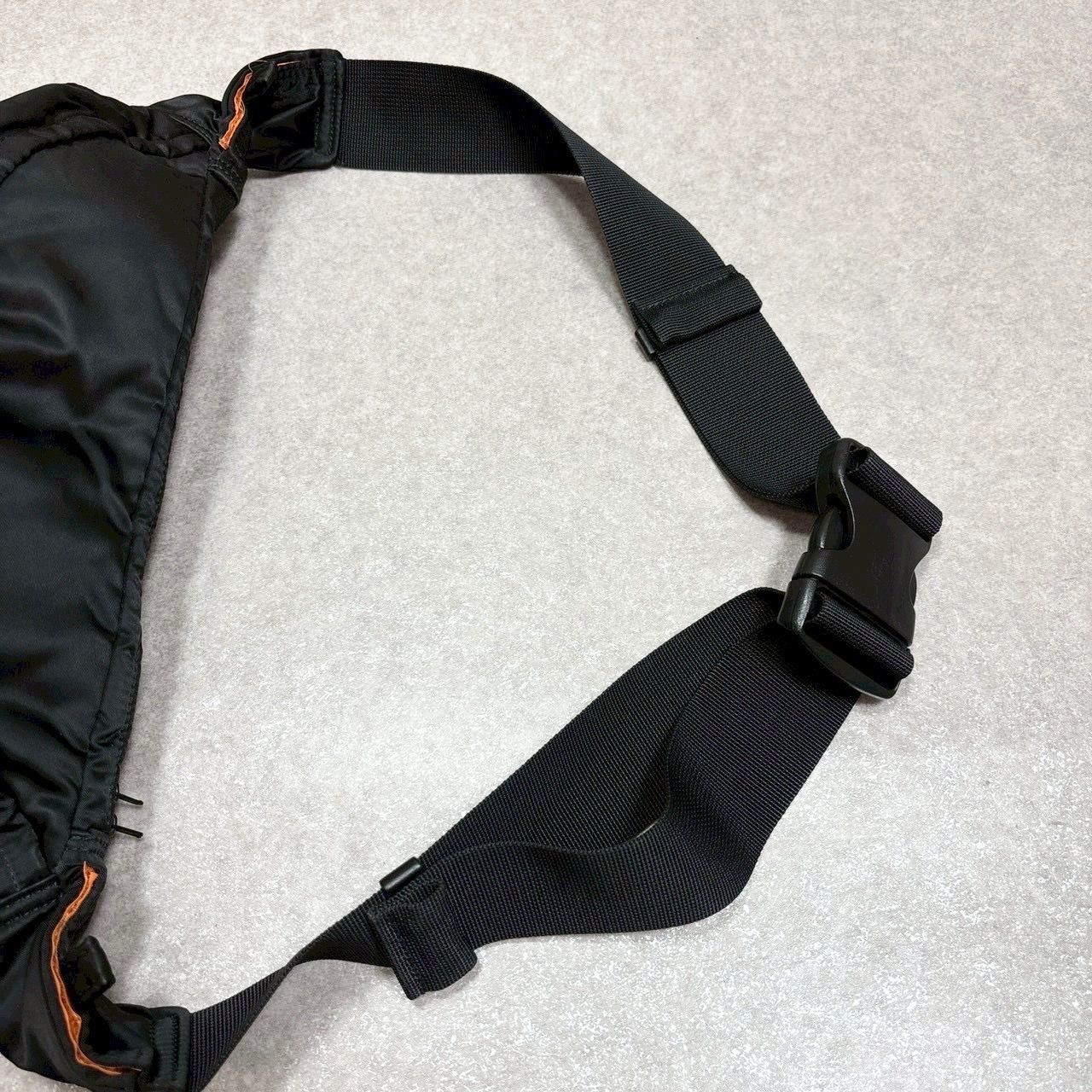 Authentic Porter Yoshida Nylon Body Bag Black 20.5cm x 48cm with minor stains