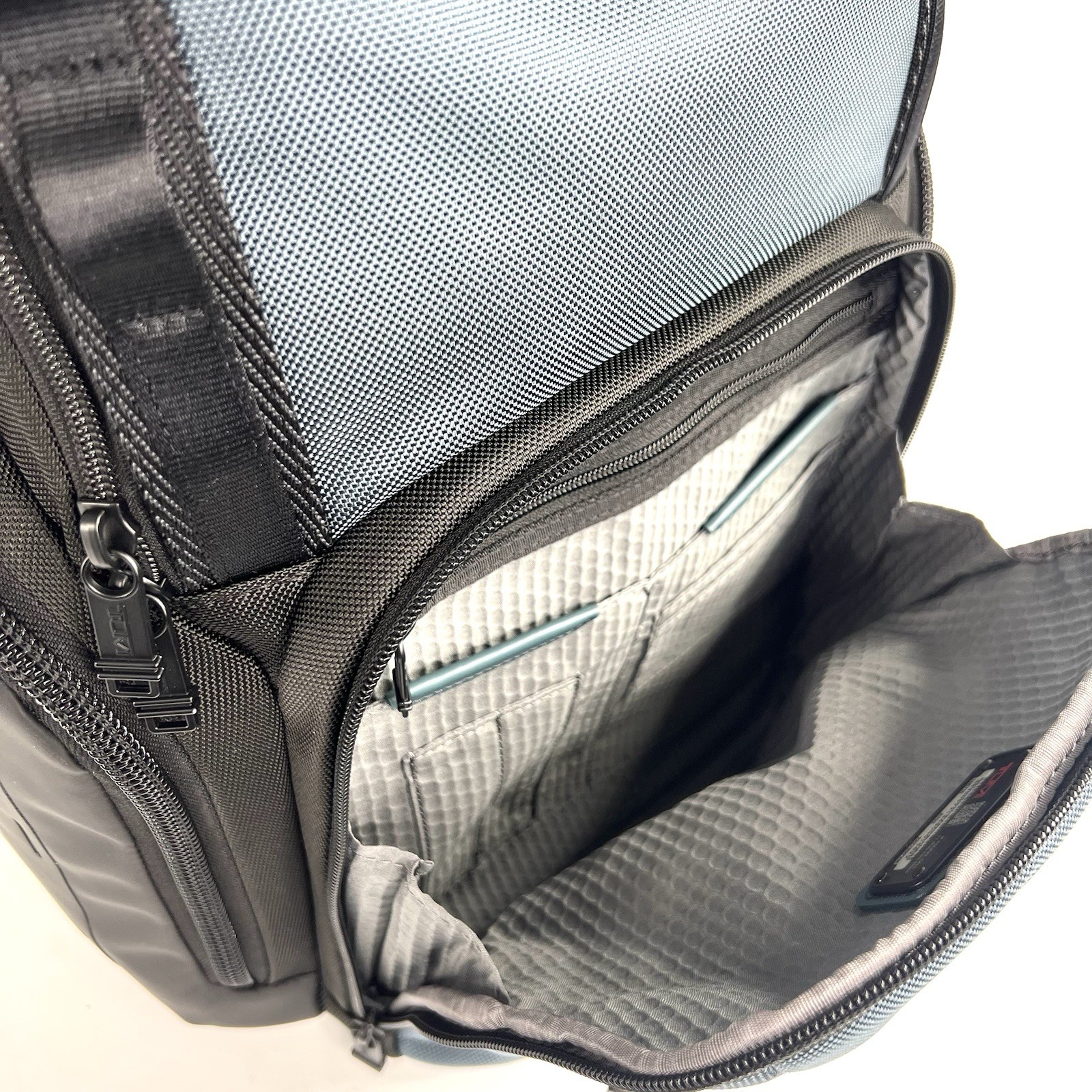 TUMI Alpha Bravo Search Backpack Pavement Blue and Black Laptop Travel Bag Lg
