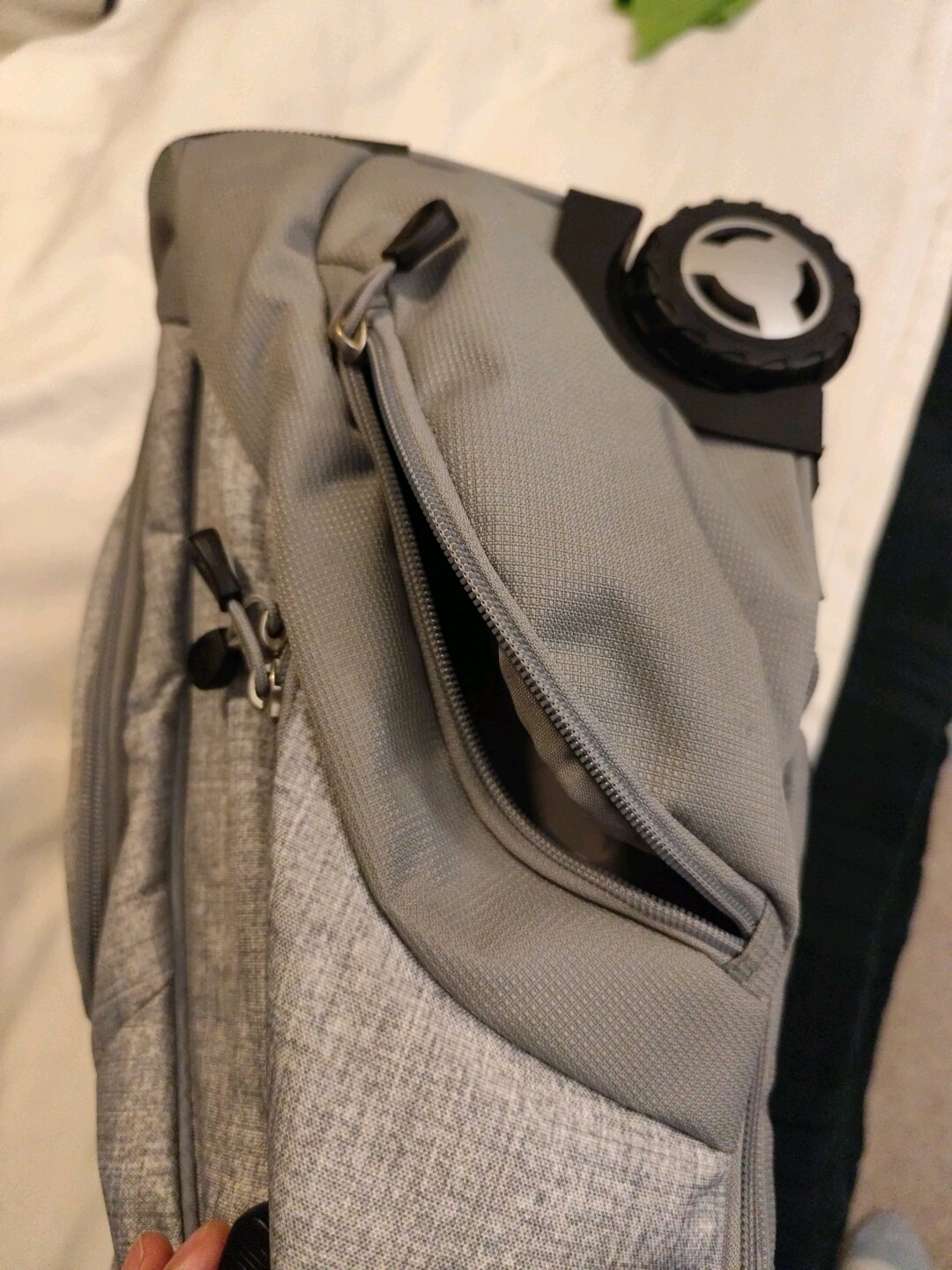High Sierra Powerglide Wheeled Rolling Backpack Large 38L Gray