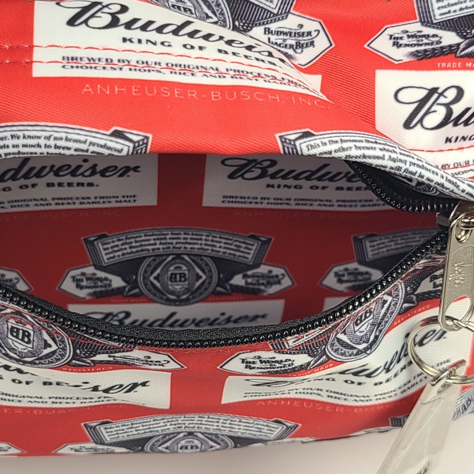 Hype X Budweiser Beer Collaboration Backpack w/ Bottle Opener All Over Print Red