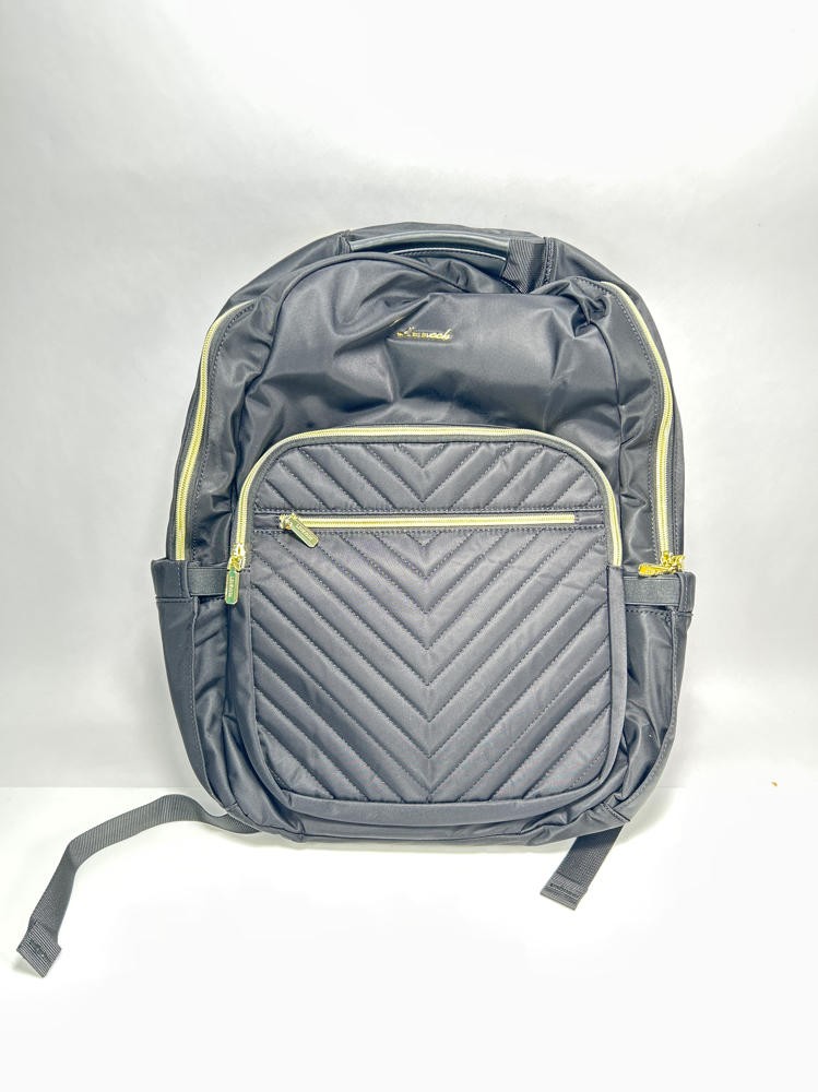 LOVEVOOK Laptop Backpack Purse Women 15.6 USB Work Travel Quilted Black Bag