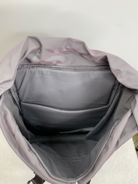 Fabletics The Cargo Backpack Gunmetal Grey Shine Unisex One Size NWT