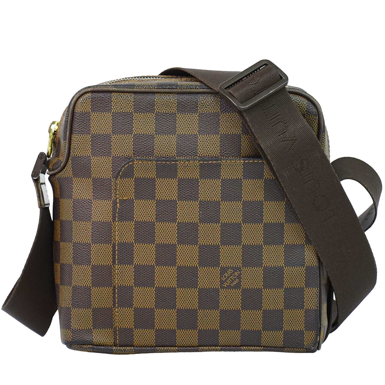 Louis Vuitton Olav PM N41442 Damier Ebene Canvas Crossbody Bag Brown