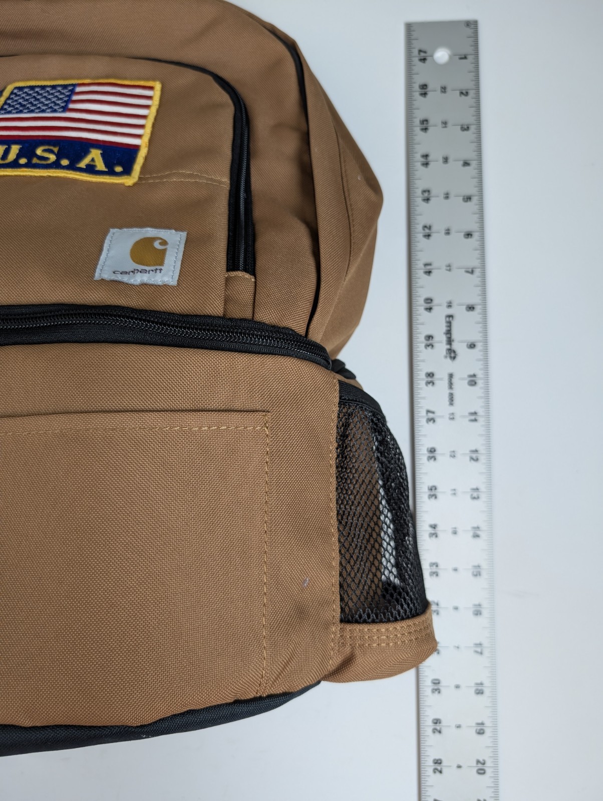 Carhartt Custom 2-in-1 Cooler Backpack – Brown Canvas with Military Patches